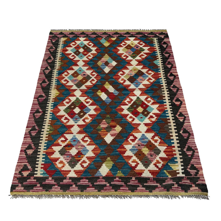 Afghan Vegetable Kilim Rug 2' 8" x 4' 1" Flat-Weave | No. AL69137
