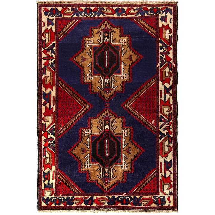 Afghan Baluchi Rug 4' 0" x 6' 0" Hand-Knotted | No. AL69216