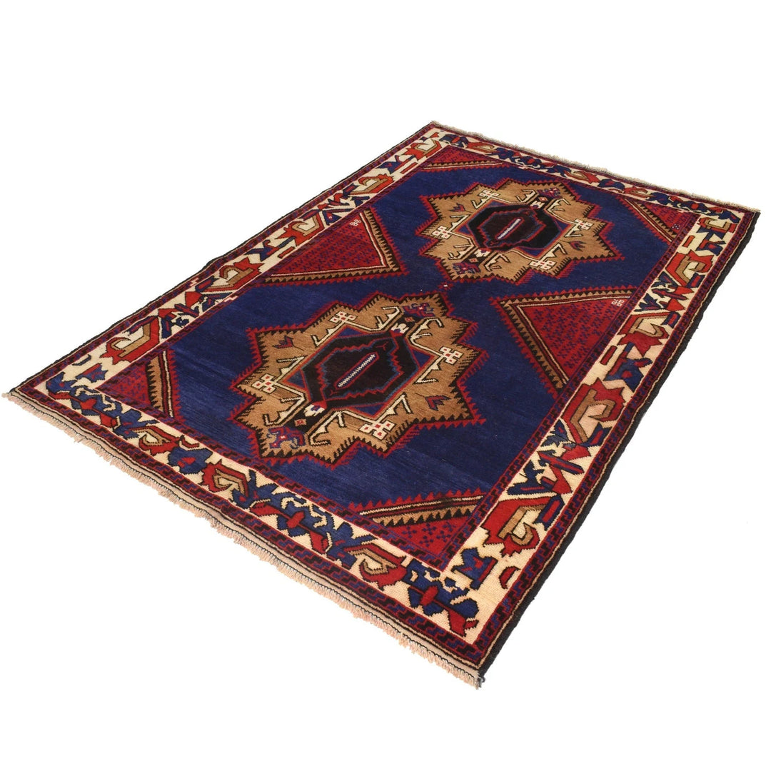 Afghan Baluchi Rug 4' 0" x 6' 0" Hand-Knotted | No. AL69216