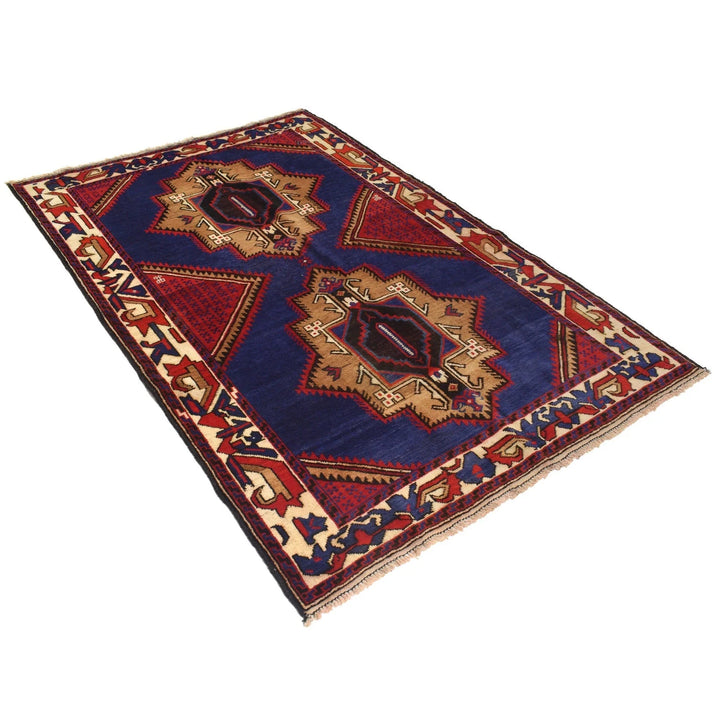 Afghan Baluchi Rug 4' 0" x 6' 0" Hand-Knotted | No. AL69216