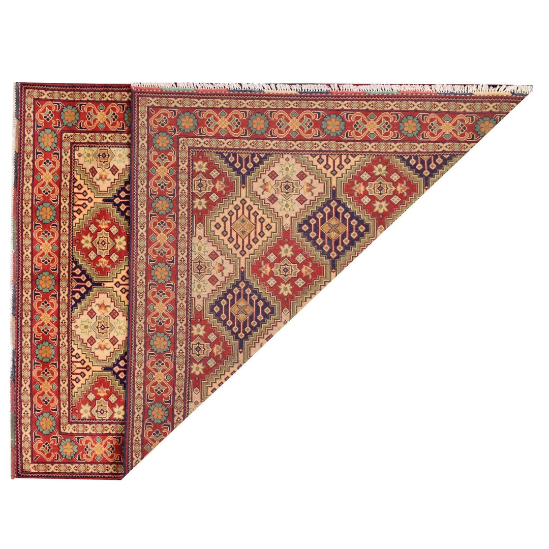 Afghan Baluchi Rug 4' 9" x 6' 2" Hand-Knotted | No. AL69333