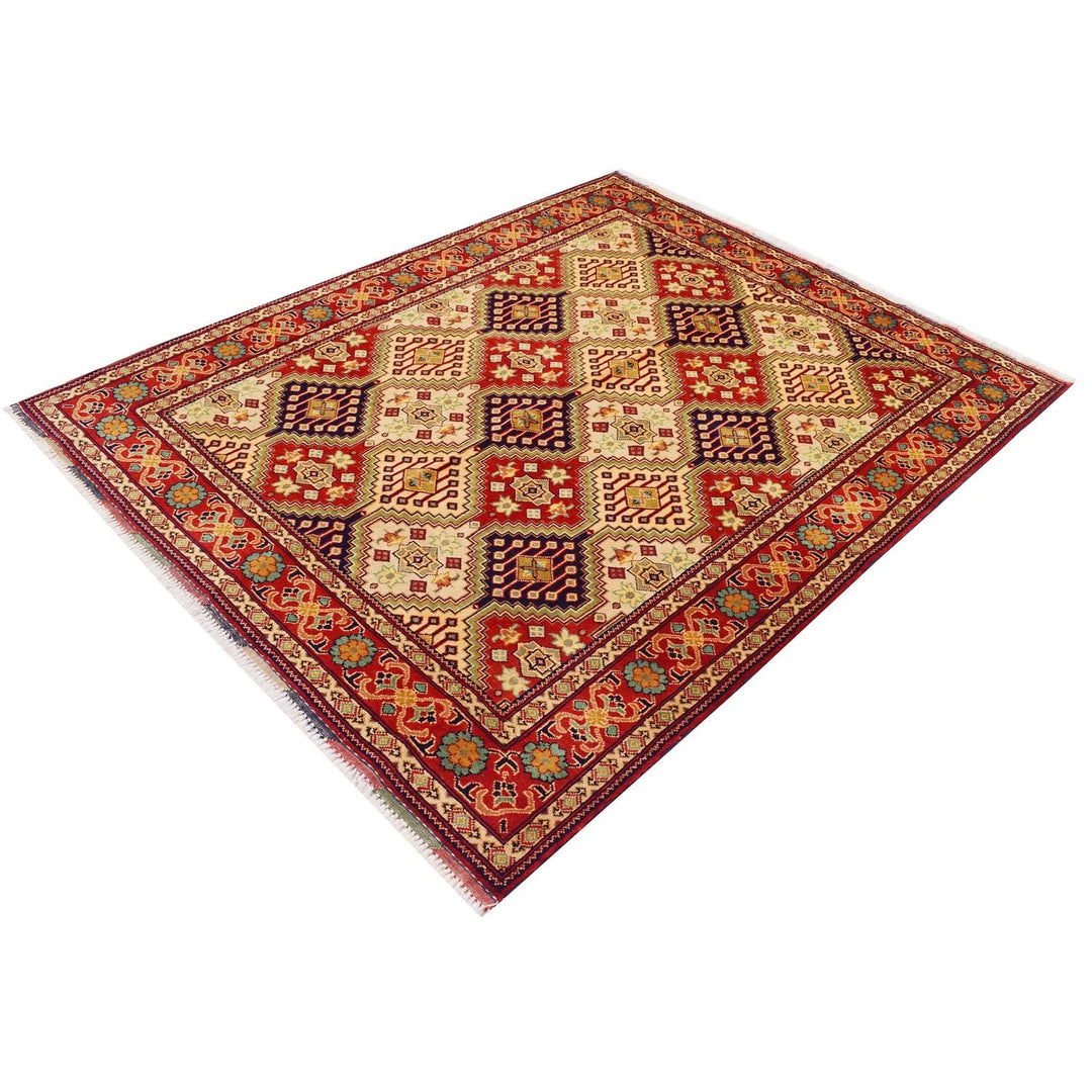 Afghan Baluchi Rug 4' 9" x 6' 2" Hand-Knotted | No. AL69333
