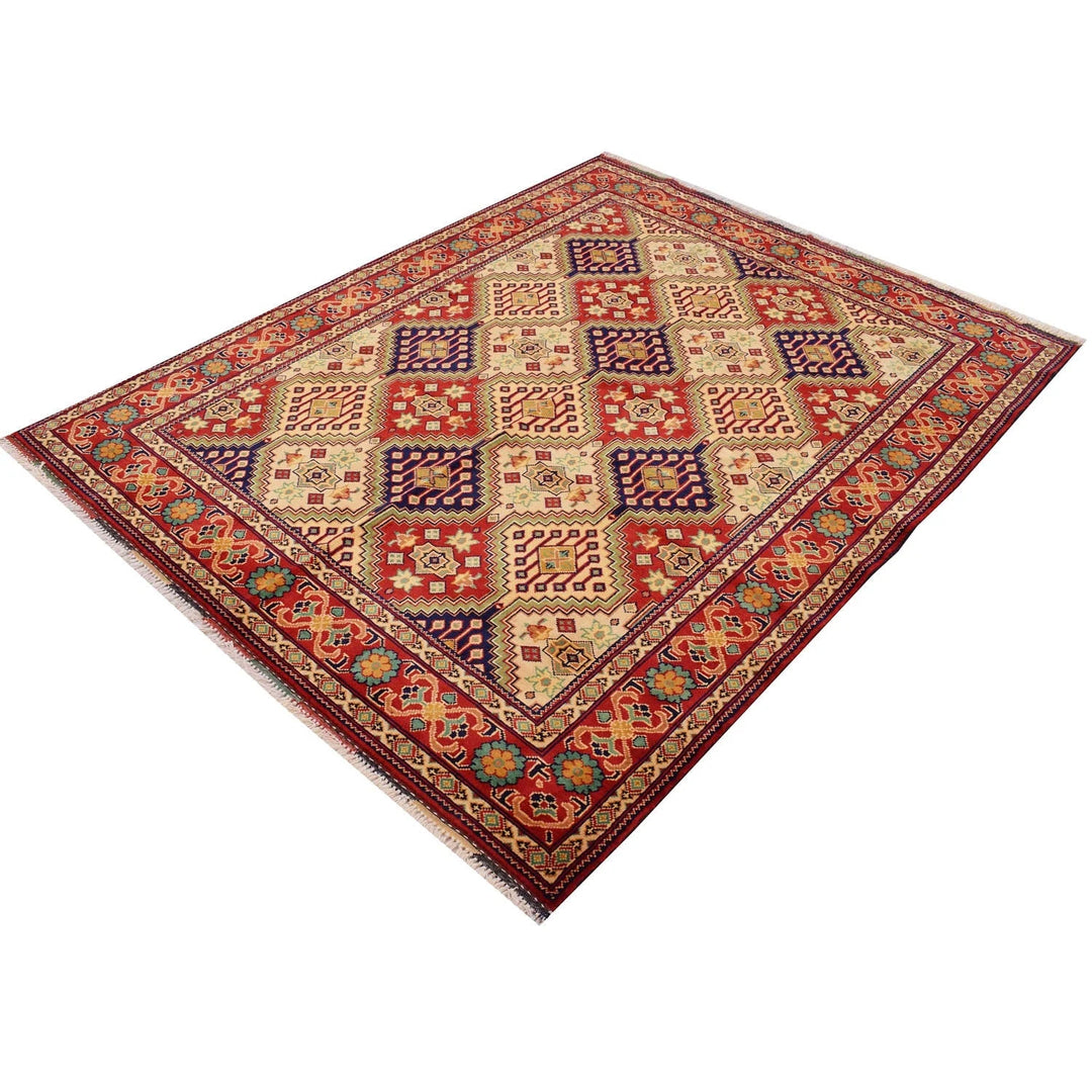 Afghan Baluchi Rug 4' 9" x 6' 2" Hand-Knotted | No. AL69333