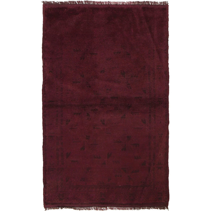 Purple Pakistani Overdye Rug 2' 9" x 4' 6" Hand-Knotted | No. AL69444