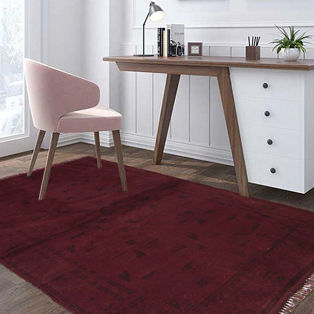 Purple Pakistani Overdye Rug 2' 9" x 4' 6" Hand-Knotted | No. AL69444