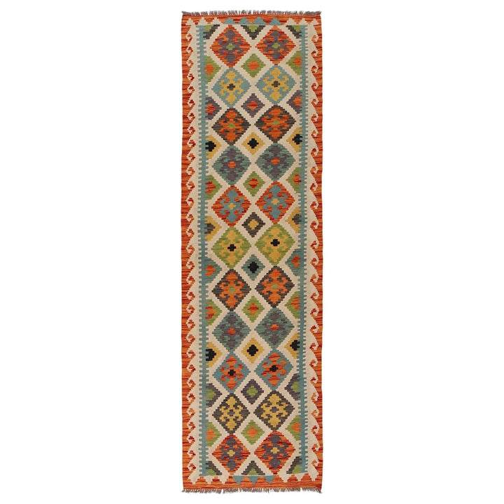 Afghan Kilim Rug 2' 8" x 9' 7" Flat-Weave | No. AL69574