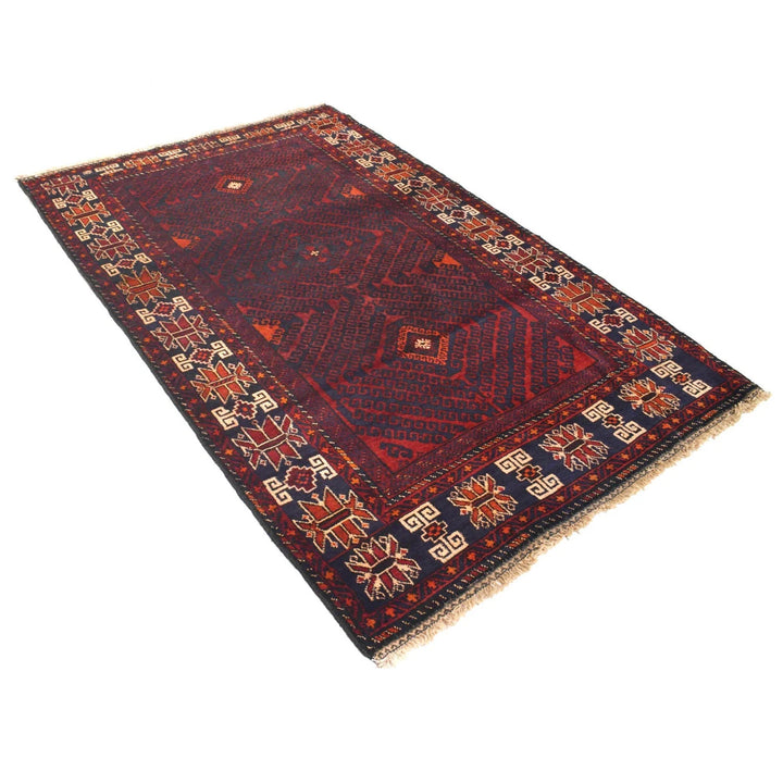 Afghan Baluchi Rug 4'3" x 6'9" Hand-Knotted | No. AL69632