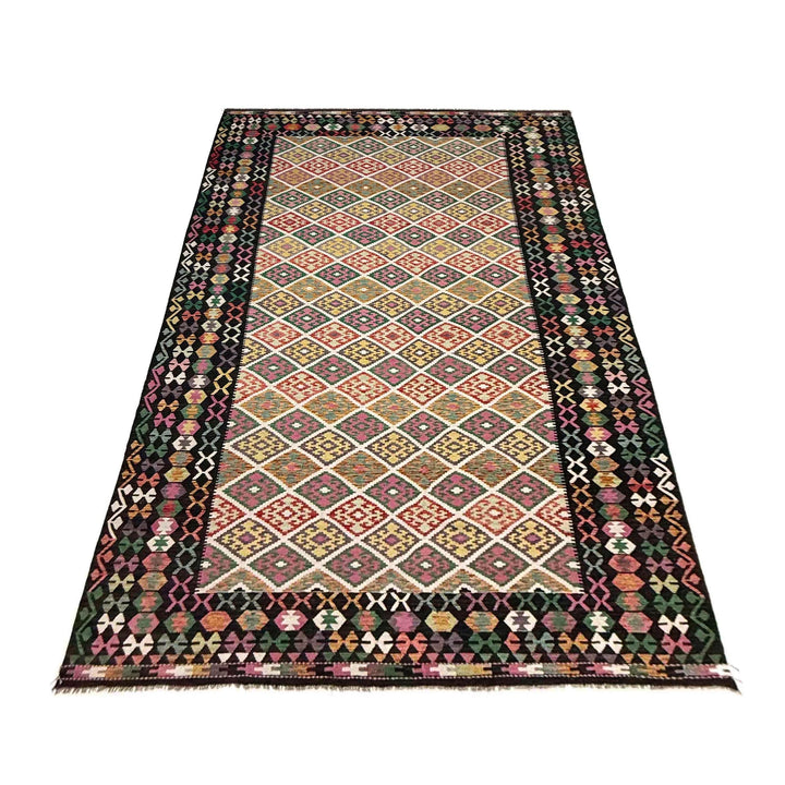 Afghan Vegetable Kilim Rug 9' 7" x 16' 4" Flat-Weave | No. AL696986