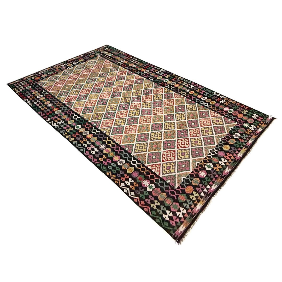 Afghan Vegetable Kilim Rug 9' 7" x 16' 4" Flat-Weave | No. AL696986
