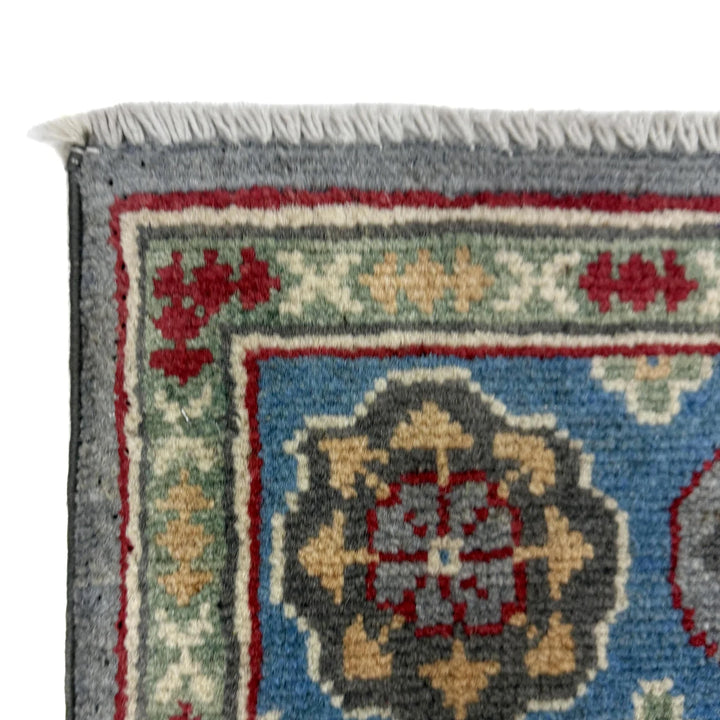 Gray Afghan Kazak Rug 3' 11" x 5' 11" Hand-Knotted | No. AL69793