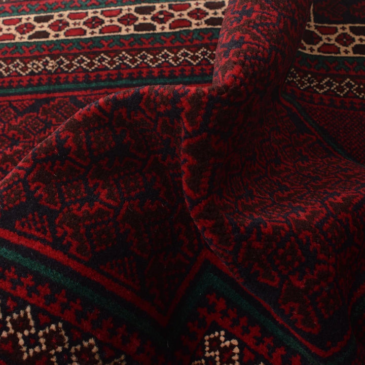 Red Afghan Prayer Rug 2' 11" x 4' 7" Hand-Knotted | No. AL69890