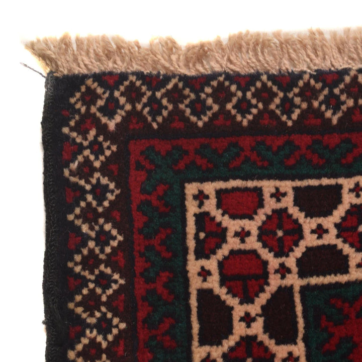 Red Afghan Prayer Rug 2' 11" x 4' 7" Hand-Knotted | No. AL69890