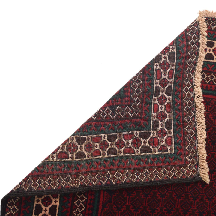 Red Afghan Prayer Rug 2' 11" x 4' 7" Hand-Knotted | No. AL69890