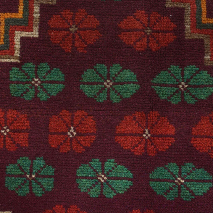 Afghan Baluchi Rug 3' 11" x 6' 4" Hand-Knotted | No. AL69947