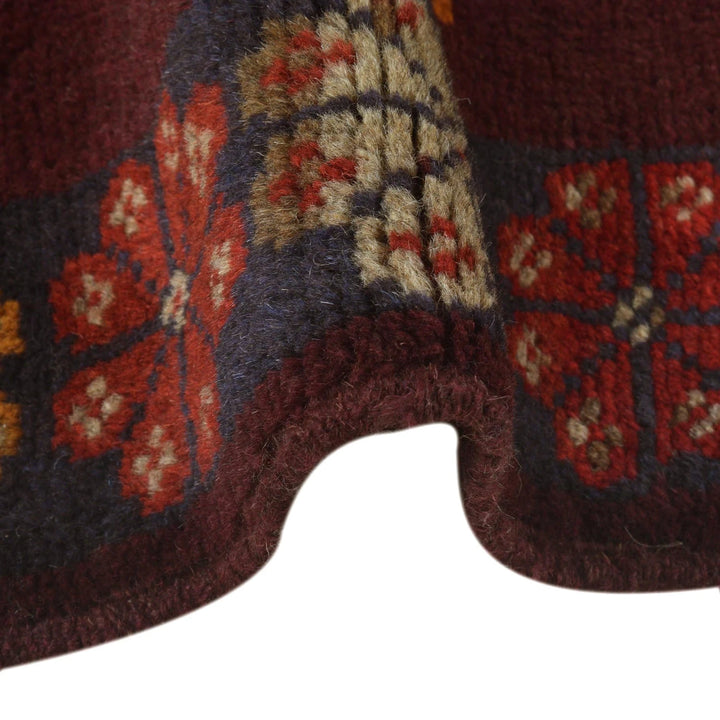 Afghan Baluchi Rug 3' 11" x 6' 4" Hand-Knotted | No. AL69947