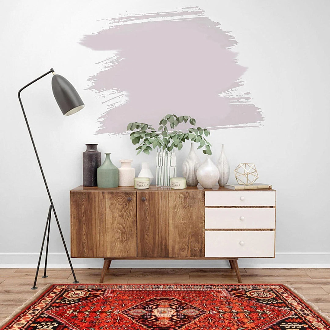 Red Afghan Shiraz Rug 3' 5" x 4' 9" Hand-Knotted | No. AL70005