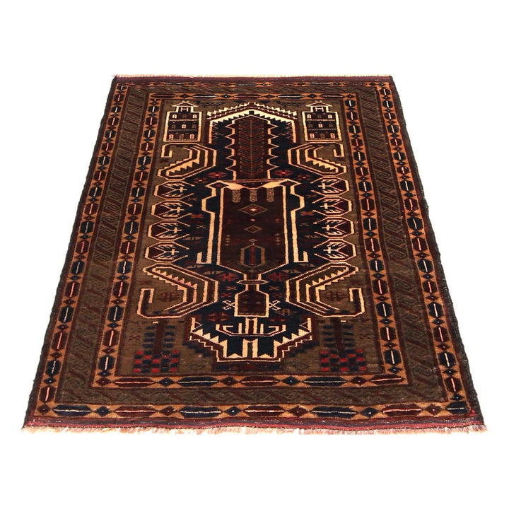 Afghan Prayer Rug 2' 9" x 3' 10" Hand-Knotted | No. AL70057