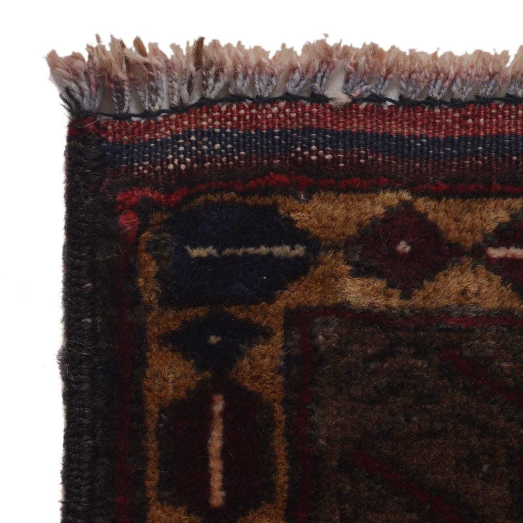 Afghan Prayer Rug 2' 9" x 3' 10" Hand-Knotted | No. AL70057