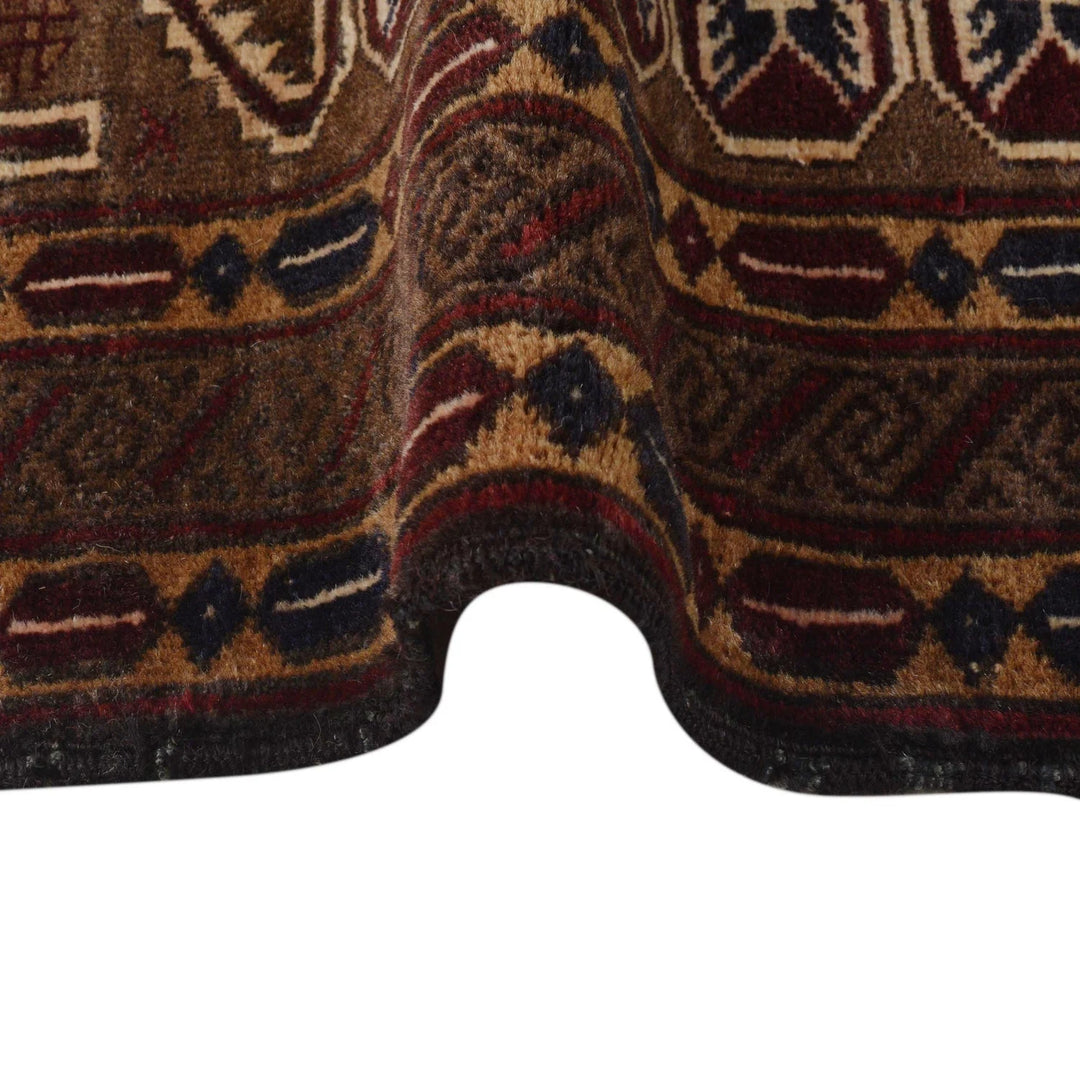 Afghan Prayer Rug 2' 9" x 3' 10" Hand-Knotted | No. AL70057