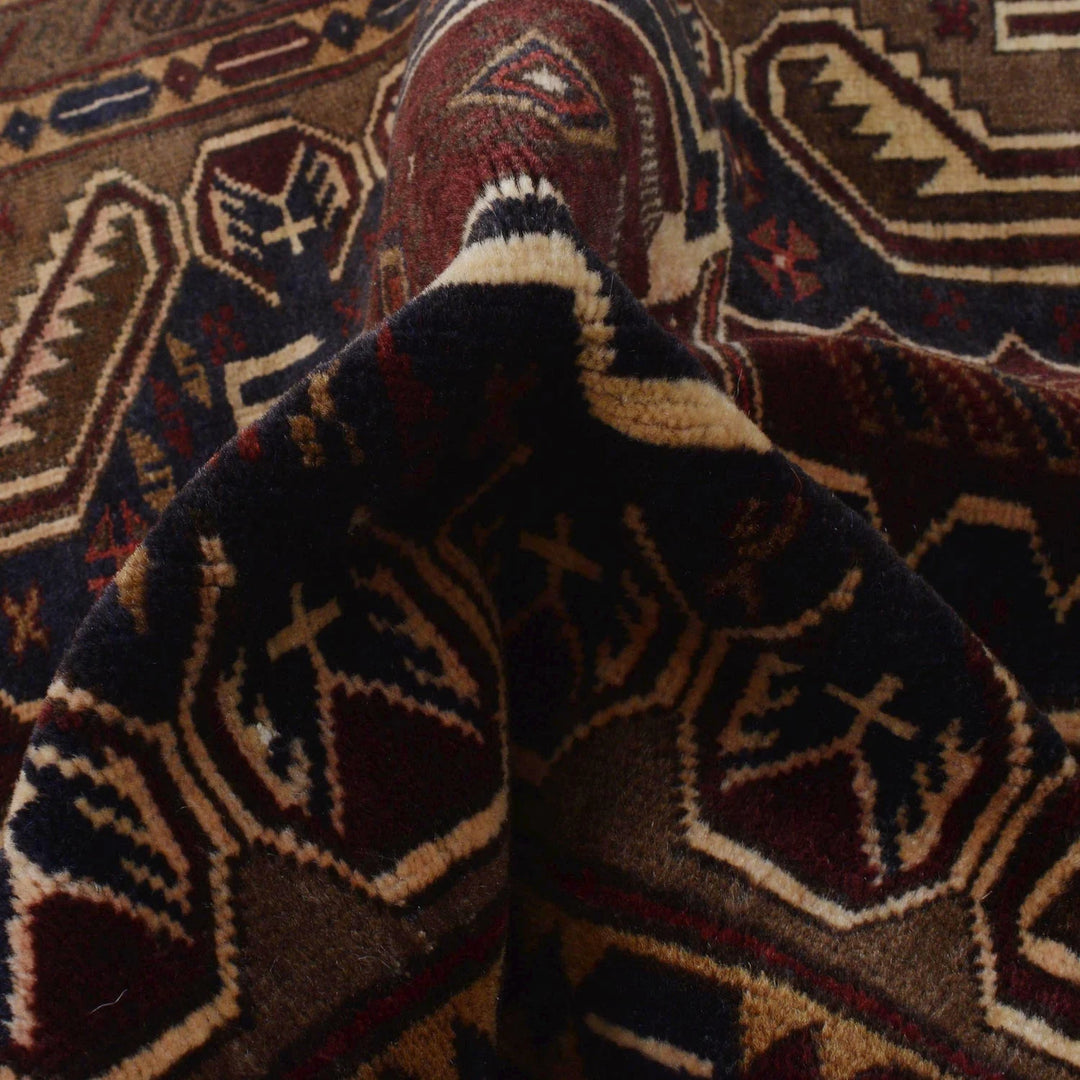 Afghan Prayer Rug 2' 9" x 3' 10" Hand-Knotted | No. AL70057