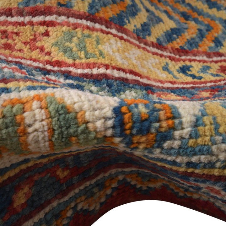 Red Afghan Shirazi Rug 6' 9" x 9' 7" Hand-Knotted | No. AL70128