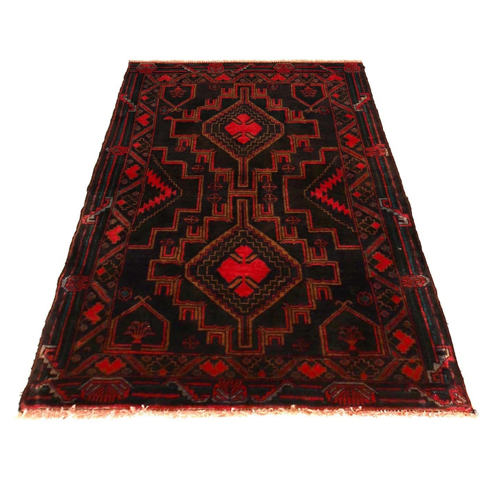 Afghan Baluchi Rug 2' 11" x 4' 9" Hand-Knotted | No. AL70139