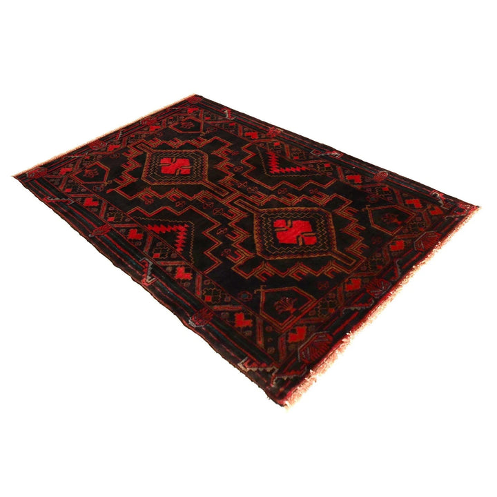 Afghan Baluchi Rug 2' 11" x 4' 9" Hand-Knotted | No. AL70139