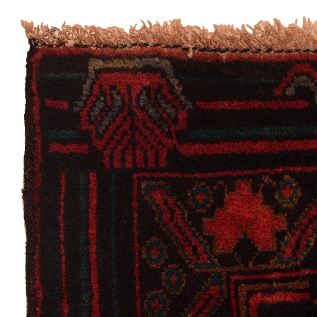 Afghan Baluchi Rug 2' 11" x 4' 9" Hand-Knotted | No. AL70139