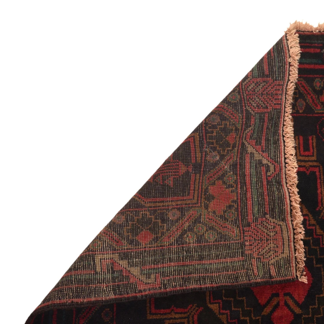 Afghan Baluchi Rug 2' 11" x 4' 9" Hand-Knotted | No. AL70139