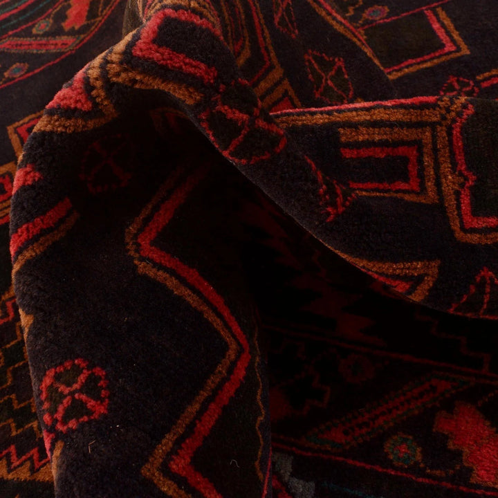 Afghan Baluchi Rug 2' 11" x 4' 9" Hand-Knotted | No. AL70139