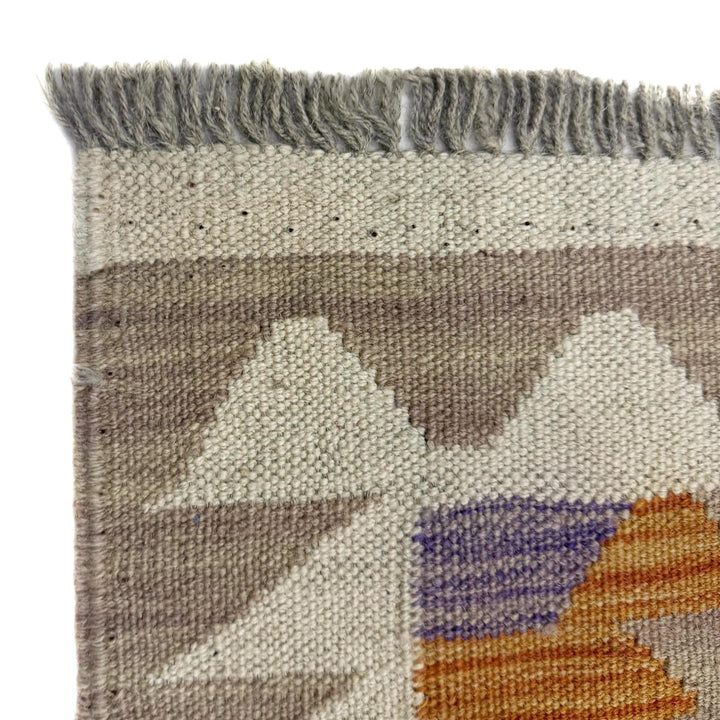 Afghan Vegetable Kilim Rug 2' 9" x 4' 0" Flat-Weave | No. AL702219