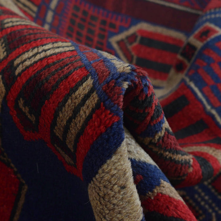 Afghan Prayer Rug 2' 11" x 4' 7" Hand-Knotted | No. AL70326