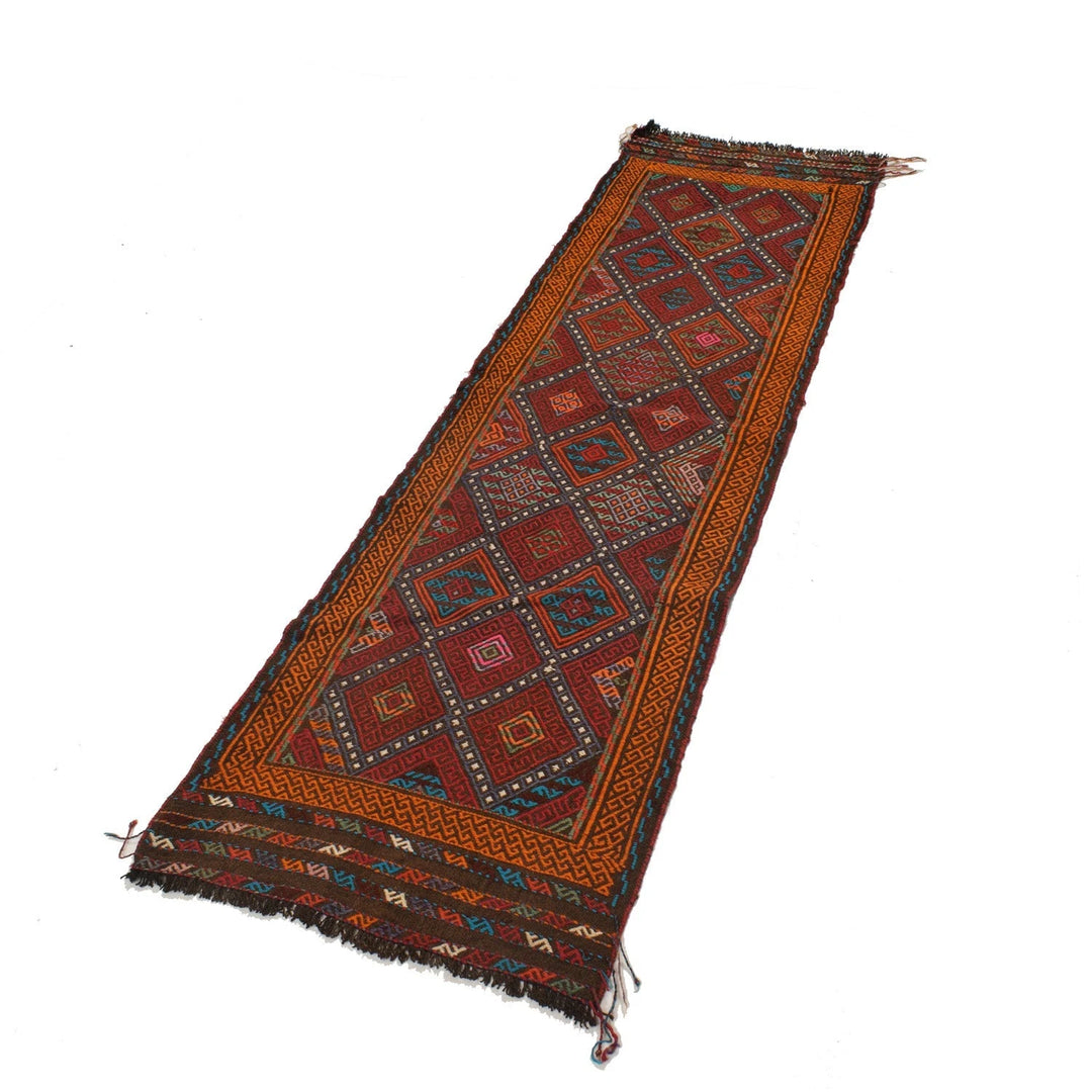 Afghan Kilim Rug 2' 0" x 6' 11" Flat-Weave | No. AL70329