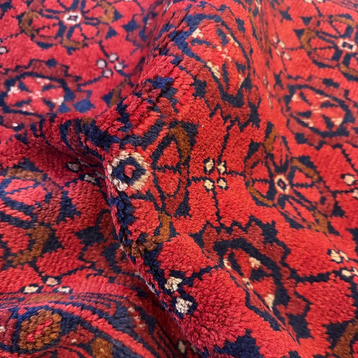 Red Afghan Khal Mohammadi Rug 3' 3" x 5' 5" Hand-Knotted | No. AL70418