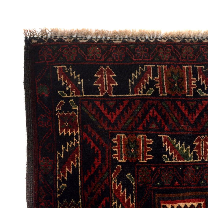 Afghan Baluchi Rug 3' 11" x 5' 3" Hand-Knotted | No. AL70548