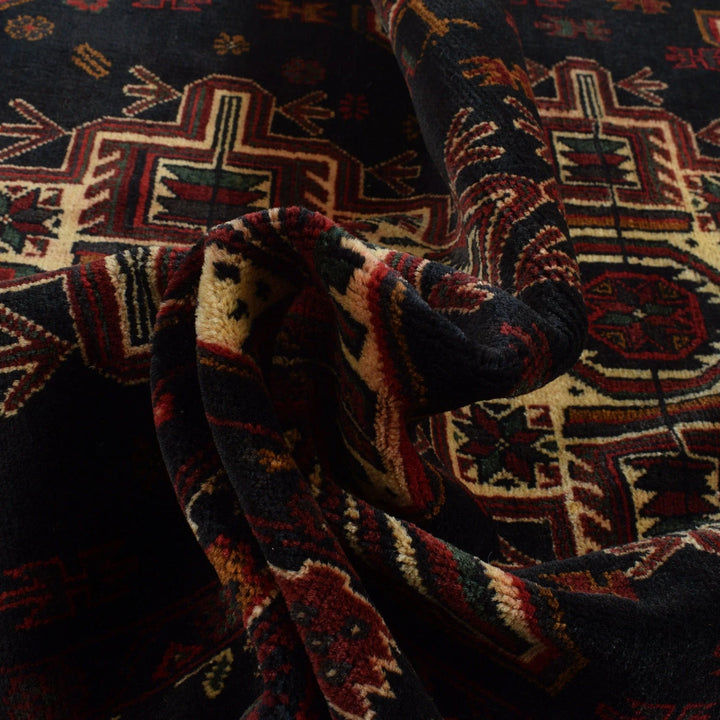 Afghan Baluchi Rug 3' 11" x 5' 3" Hand-Knotted | No. AL70548