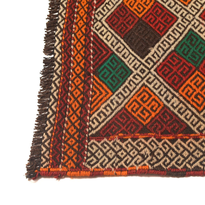 Afghan Kilim Rug 2' 4" x 9' 8" Flat-Weave | No. AL70557