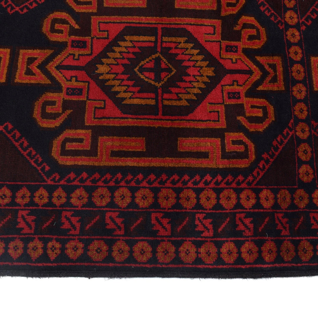 Afghan Baluchi Rug 4' 0" x 7' 5" Hand-Knotted | No. AL70583