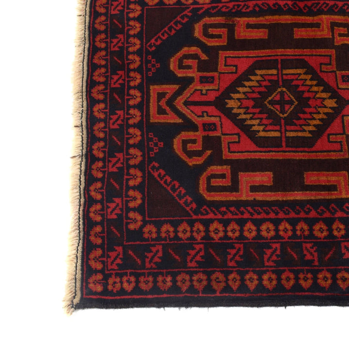 Afghan Baluchi Rug 4' 0" x 7' 5" Hand-Knotted | No. AL70583