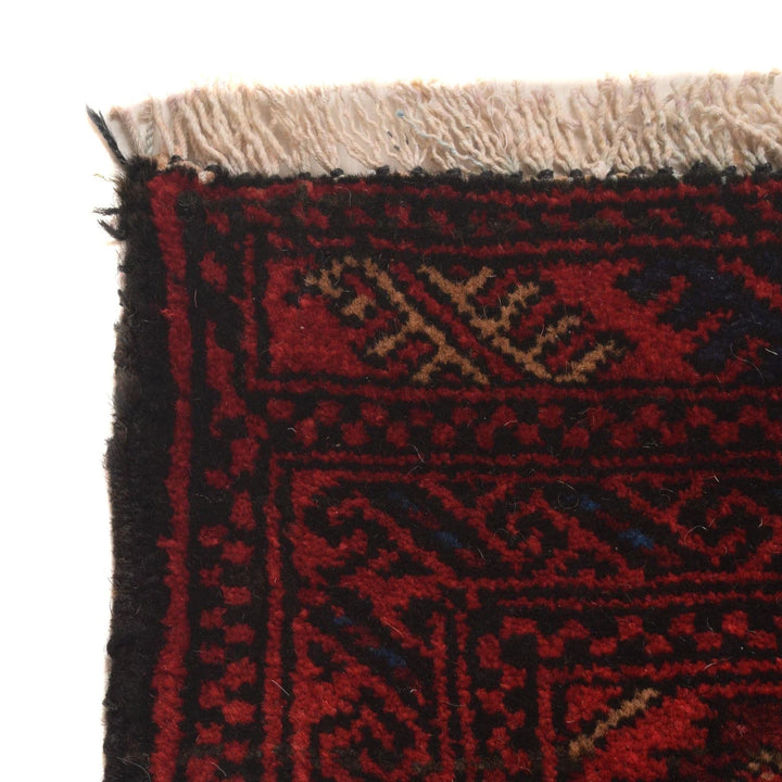 Red Afghan Prayer Rug 2' 11" x 4' 3" Hand-Knotted | No. AL70591