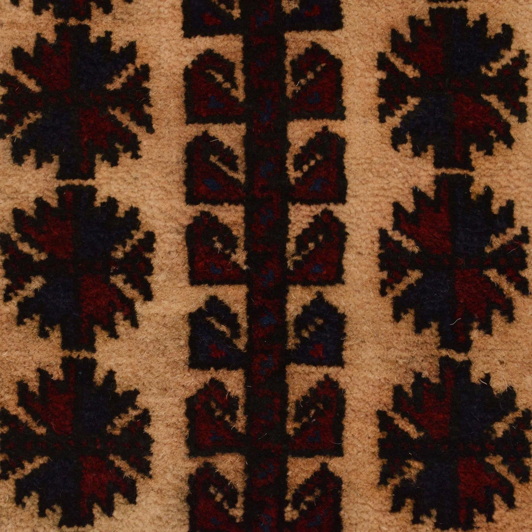 Red Afghan Prayer Rug 2' 11" x 4' 3" Hand-Knotted | No. AL70591