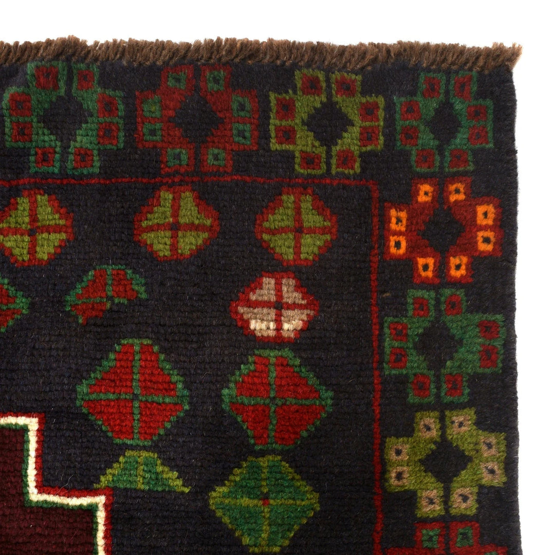 Afghan Baluchi Rug 3' 10" x 6' 4" Hand-Knotted | No. AL70600