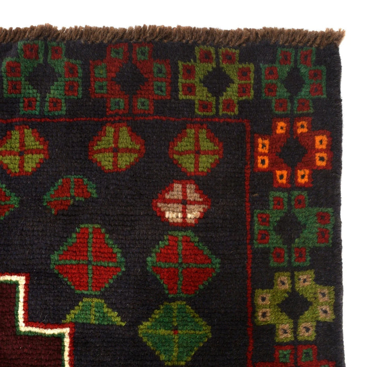Afghan Baluchi Rug 3' 10" x 6' 4" Hand-Knotted | No. AL70600
