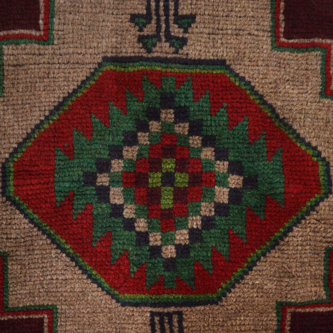 Afghan Baluchi Rug 3' 10" x 6' 4" Hand-Knotted | No. AL70600
