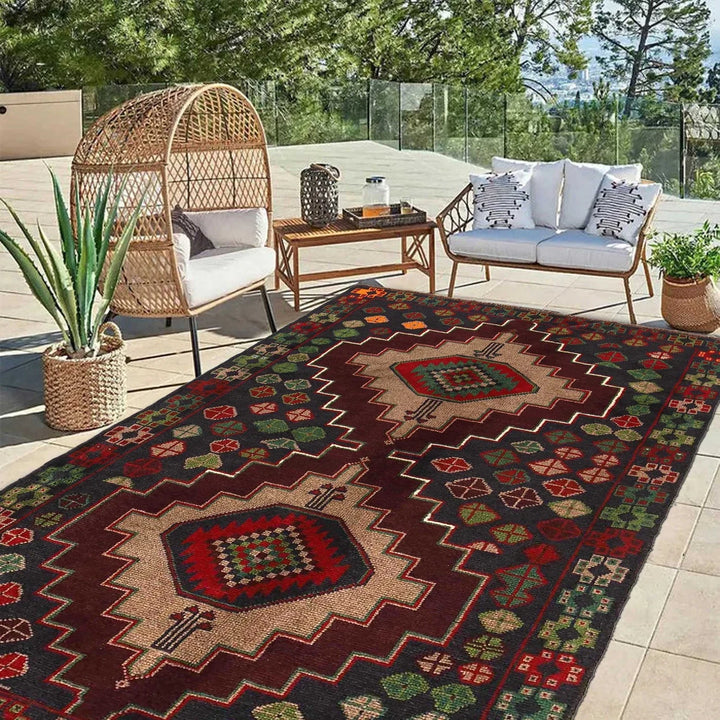 Afghan Baluchi Rug 3' 10" x 6' 4" Hand-Knotted | No. AL70600