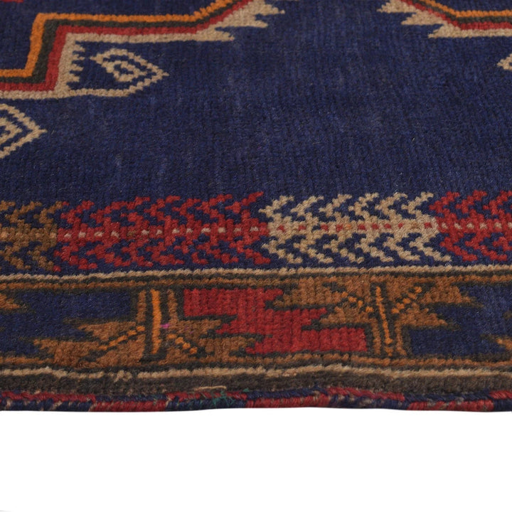 Afghan Baluchi Rug 2' 8" x 4' 7" Hand-Knotted | No. AL70753