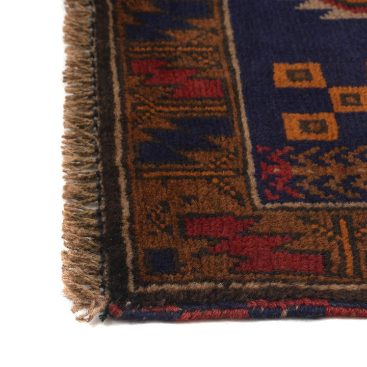Afghan Baluchi Rug 2' 8" x 4' 7" Hand-Knotted | No. AL70753