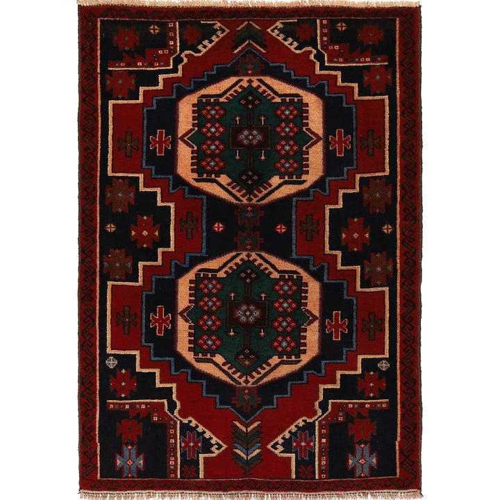 Afghan Baluchi Rug 2' 11" x 4' 6" Hand-Knotted | No. AL70845