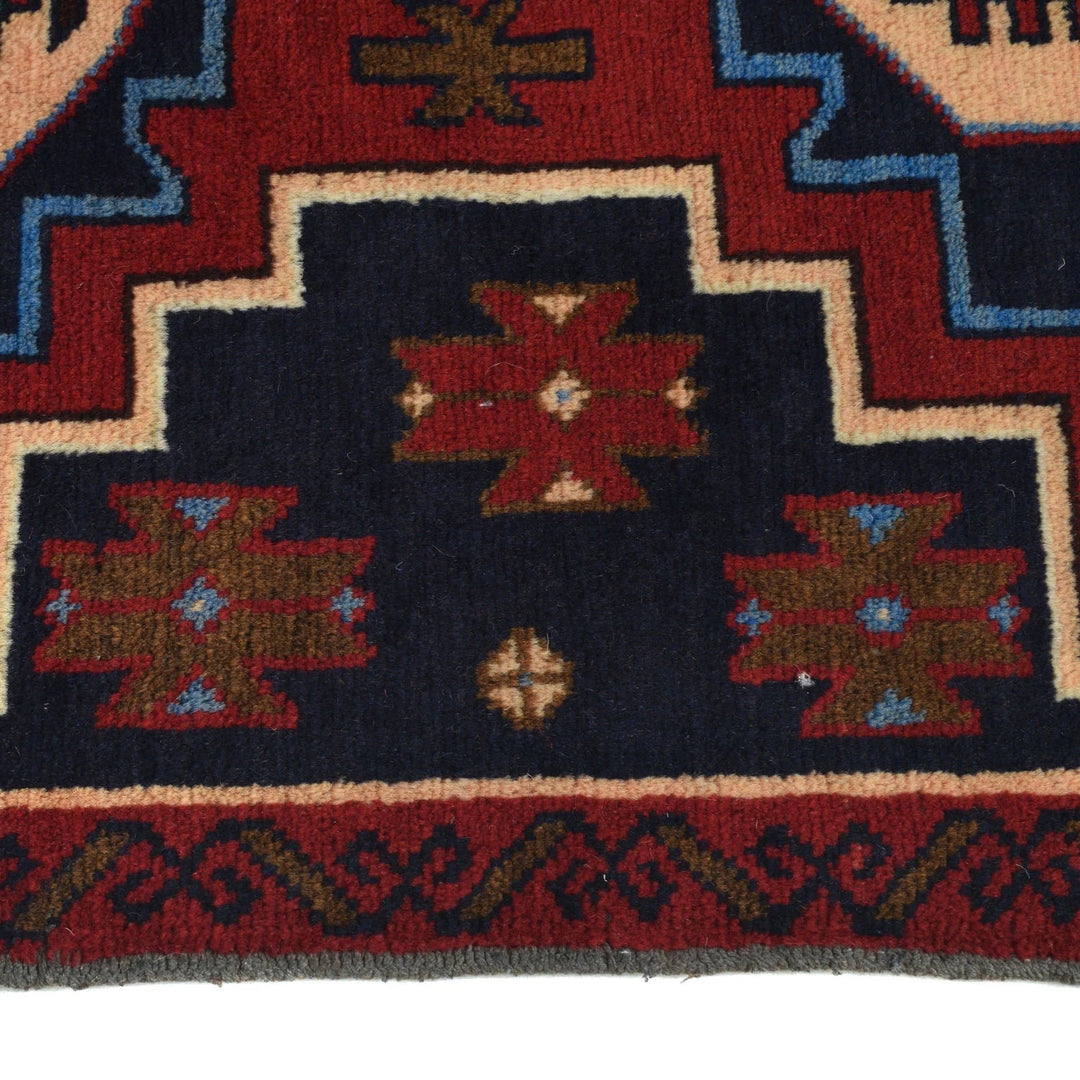 Afghan Baluchi Rug 2' 11" x 4' 6" Hand-Knotted | No. AL70845