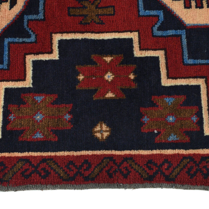 Afghan Baluchi Rug 2' 11" x 4' 6" Hand-Knotted | No. AL70845
